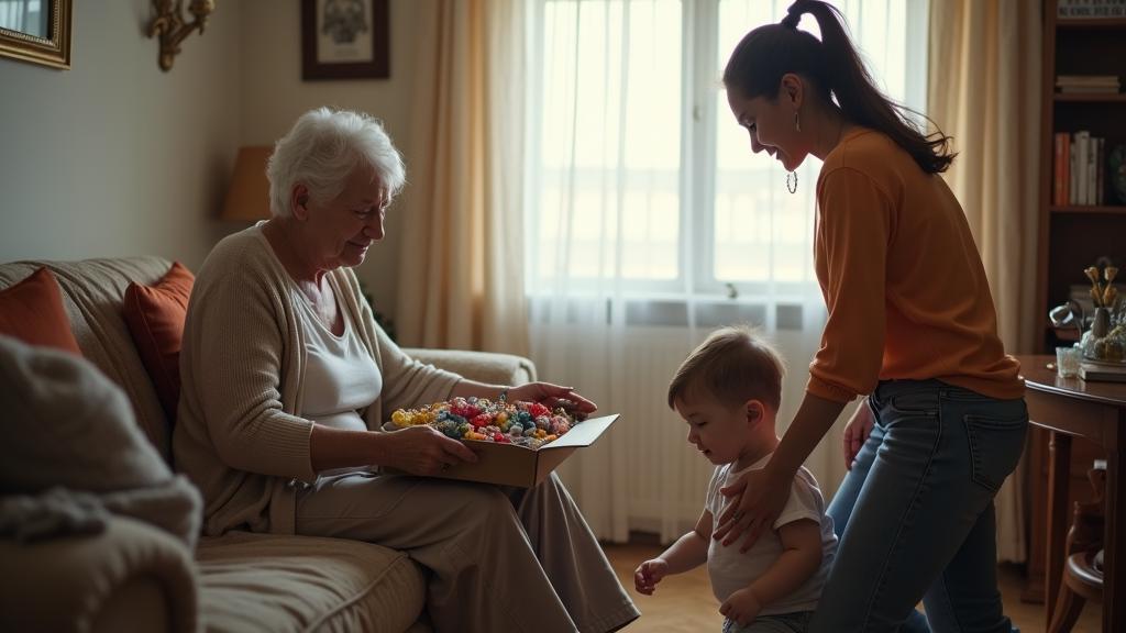 «Я играю с Аникой…» — тихо ответила Ника, сидя в углу и разговаривая с невидимым другом